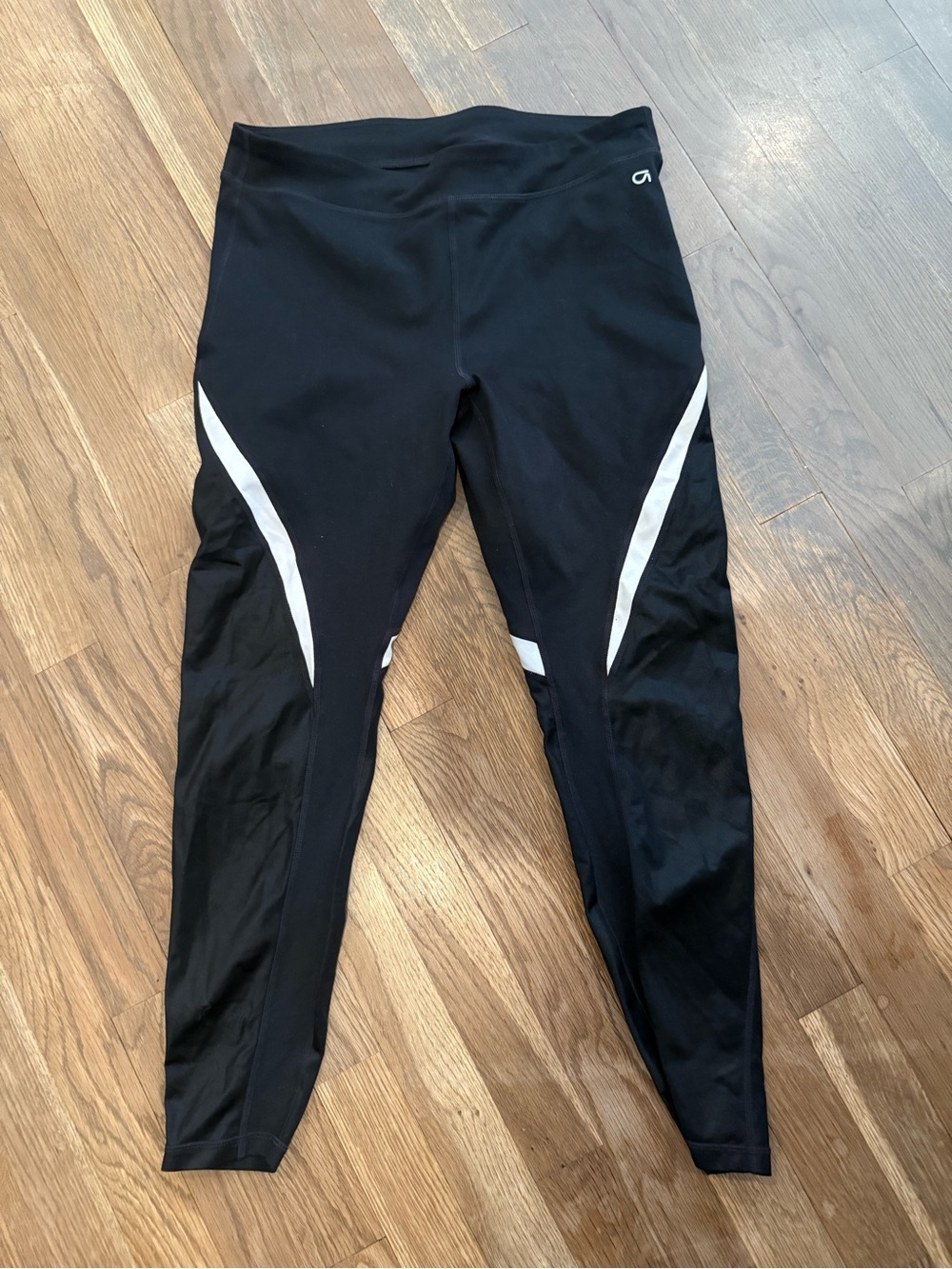 GAP Black Leggings with White Logo‎ Detail size Large